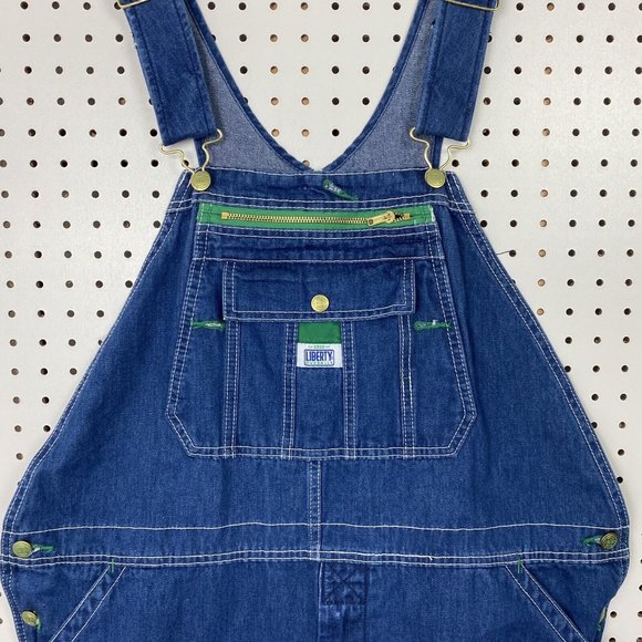 Liberty Other - Liberty Bib Overalls Carpenter Farmer Adult Jeans Size 40x32 Medium Wash EUC